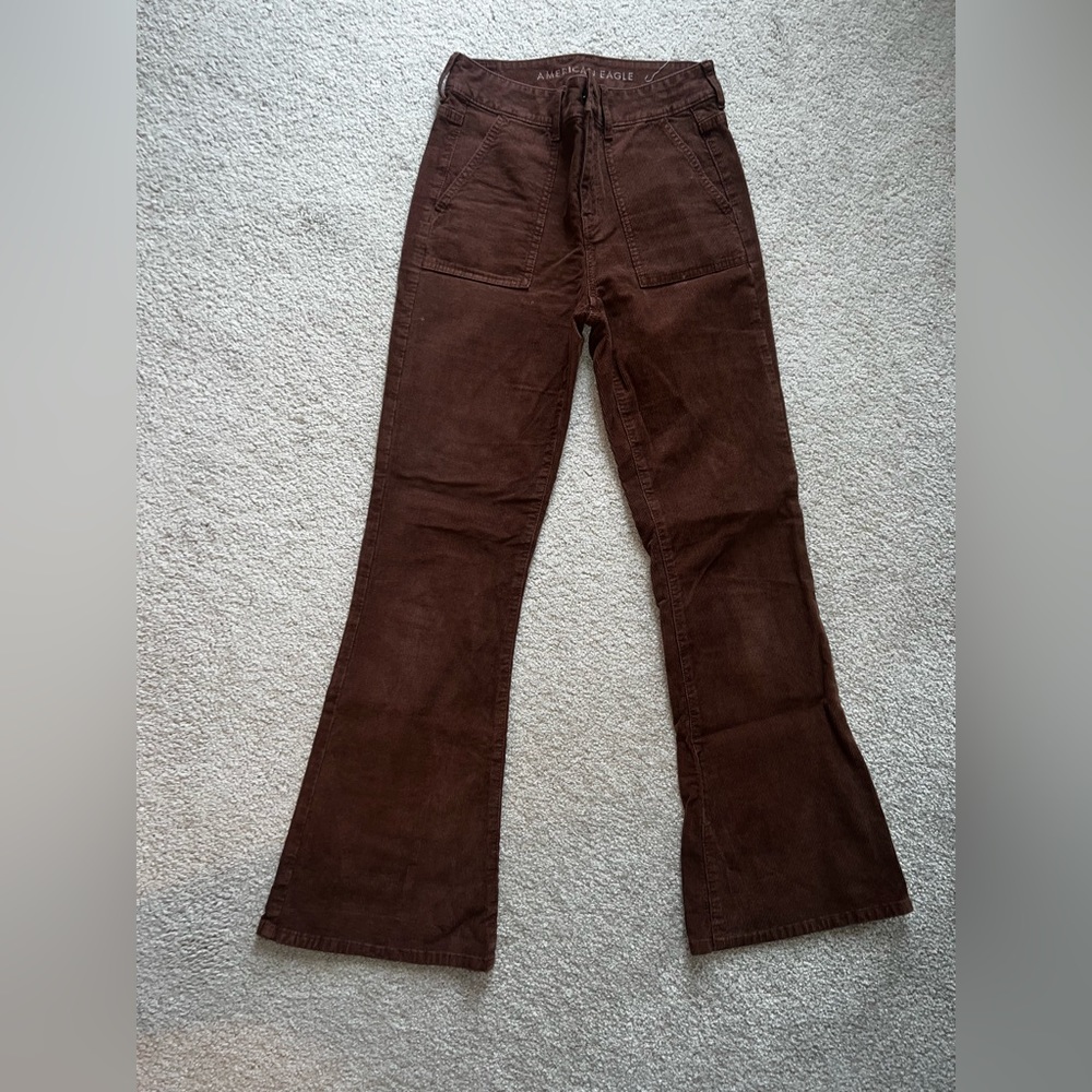 Deep brown FLARE AE SUPER HIGHRISE CORDS